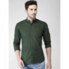 Highlander Olive Green Slim Fit Casual Shirt