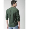 Highlander Olive Green Slim Fit Casual Shirt