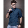 Men Blue Printed Casual Sustainable Shirt