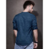 Men Blue Printed Casual Sustainable Shirt