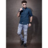 Men Blue Printed Casual Sustainable Shirt