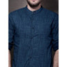 Men Blue Printed Casual Sustainable Shirt