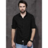 Men Black Pure Cotton Sustainable Casual Shirt