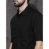 Men Black Pure Cotton Sustainable Casual Shirt