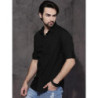Men Black Pure Cotton Sustainable Casual Shirt