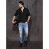 Men Black Pure Cotton Sustainable Casual Shirt