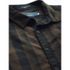 Men Brown & Black Slim Fit Checked Casual Shirt