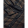 Men Brown & Black Slim Fit Checked Casual Shirt