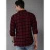 Men Red & Black Checked Pure Cotton Casual Shirt