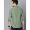 Men Olive Green Slim Fit Casual Shirt