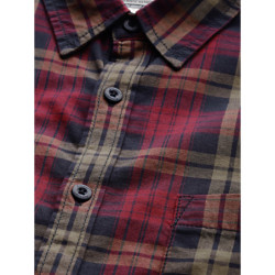 Men Maroon & Navy Blue Checked Pure Cotton Casual Sustainable Shirt