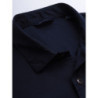 Men Navy Blue Slim Fit Solid Casual Shirt