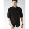 Highlander Black Slim Fit Casual Shirt