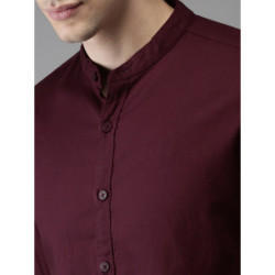Men Maroon Pure Cotton Casual Shirt