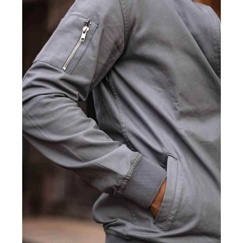 Mens Grey Bomber Jackets