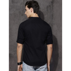 Men Black Twill Casual Shirt