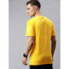 Men Yellow Printed Round Neck T-shirt