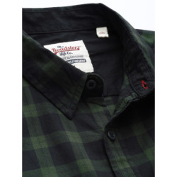 Men Olive Green & Black Checked Sustainable Casual Shirt