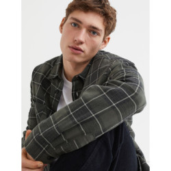 Men Green Relaxed Fit Checked Shirt