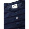 Men Navy Blue Slim Fit Striped Casual Shirt