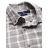 Men Grey & White Classic Fit Checked Casual Shirt