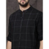 Time Travlr Men Black & Green Checked Casual Sustainable Shirt