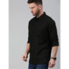 Men Black Slim Fit Cotton Casual Shirt