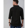 Men Black Slim Fit Cotton Casual Shirt