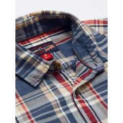 U S Polo Assn Denim Co Men Blue Tartan Checked Pure Cotton Casual Shirt