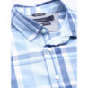 Men Blue Checked Button-Down Collar Classic Fit Casual Shirt