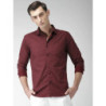 Men Maroon Slim Fit Printed Casual Shirt