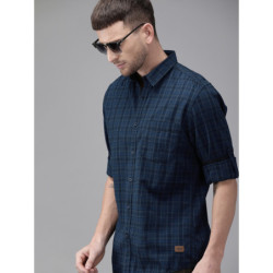 Men Navy Blue & Black...