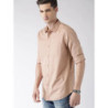 Men Pink Slim Fit Solid Casual Shirt