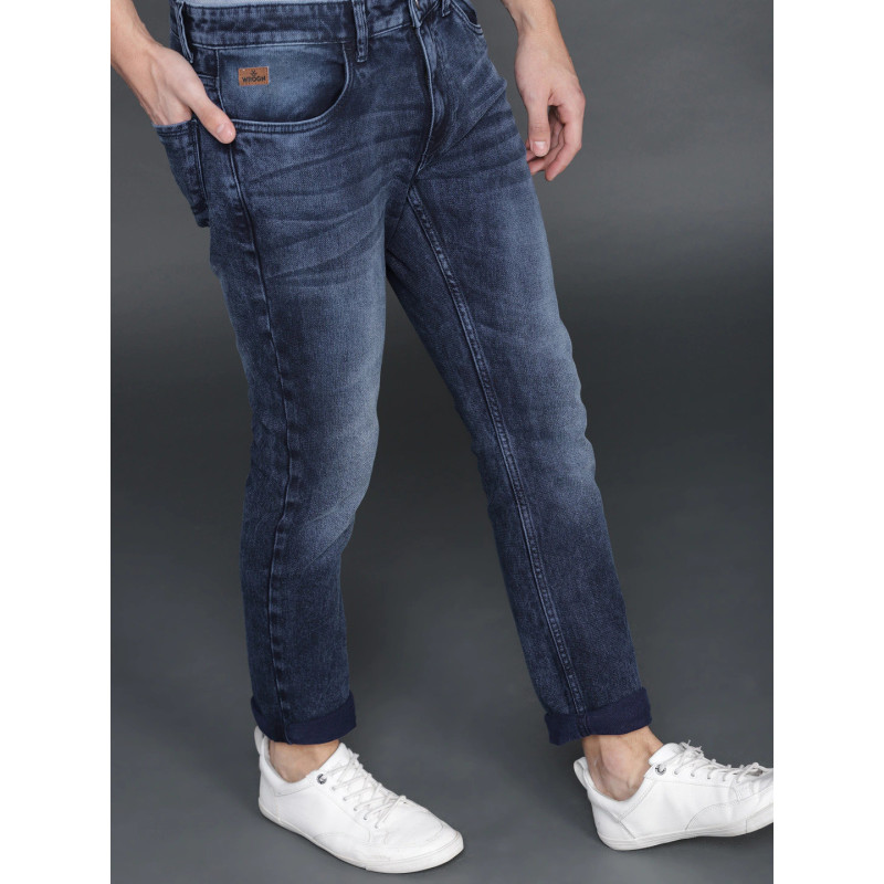 Men Blue Slim Fit Mid-Rise Clean Look Stretchable Jeans