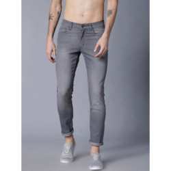 Men Grey Slim Fit Mid-Rise...