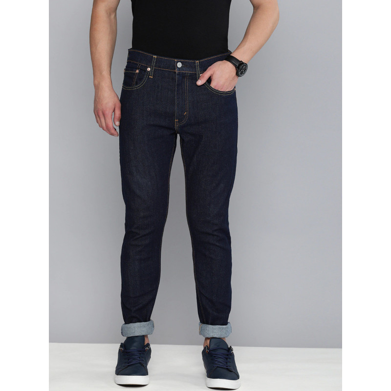 Men Navy Blue 512 Slim Tapered Fit Stretchable Jeans