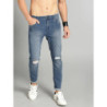 Men Blue Skinny Fit Mid-Rise Mildly Distressed Stretchable Jeans