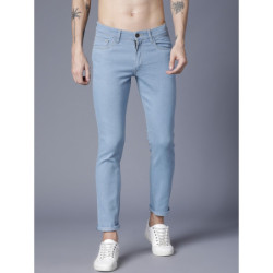 Men Blue Slim Fit Mid-Rise...