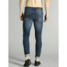 Men Navy Blue Skinny Fit Mid-Rise Low Distress Stretchable Jeans