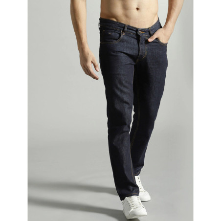 Time Travlr Men Navy Blue Slim Fit Mid-Rise Clean Look Jeans