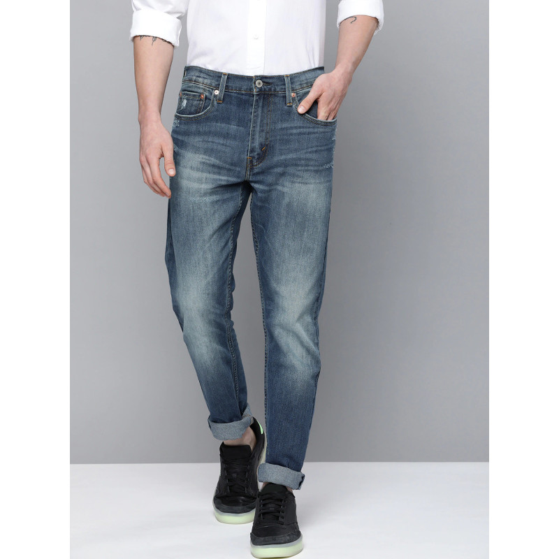 Men Blue 512 Slim Tapered Fit Light Fade Stretchable Jeans