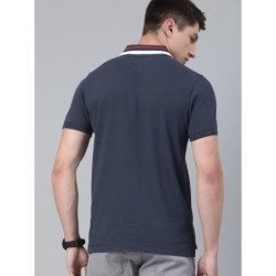 Tommy Hilfiger Men Blue Solid Round Neck T-shirt
