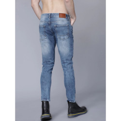 Men Blue Tapered Fit Mid-Rise Clean Look Stretchable Jeans