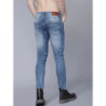 Men Blue Tapered Fit Mid-Rise Clean Look Stretchable Jeans