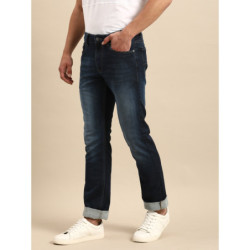 Men Blue Slim Fit Light Fade Mid Rise Stretchable Jeans