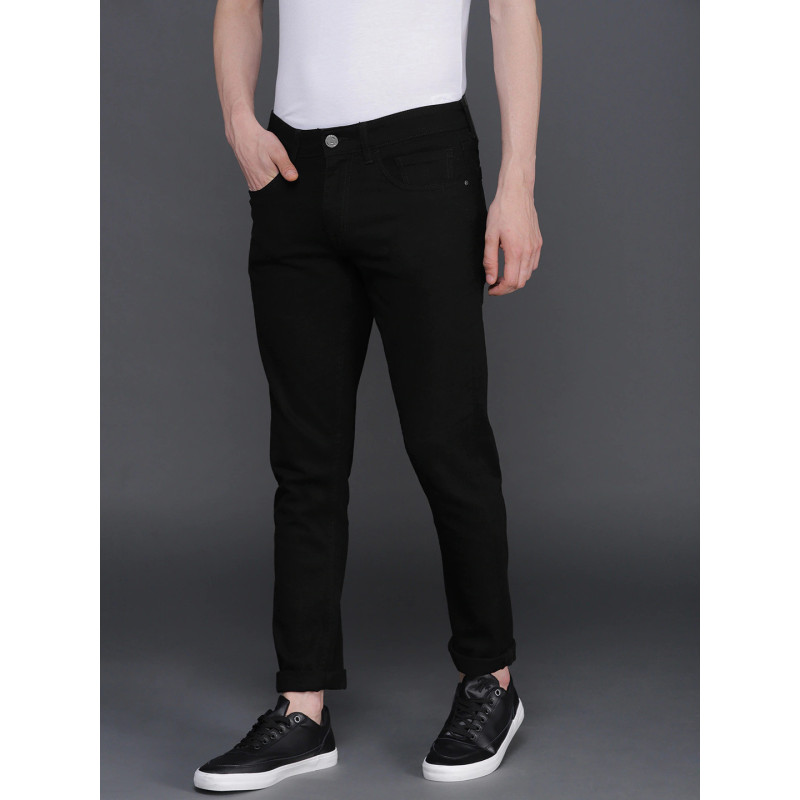 Men Black Slim Fit Mid-Rise Clean Look Stretchable Jeans
