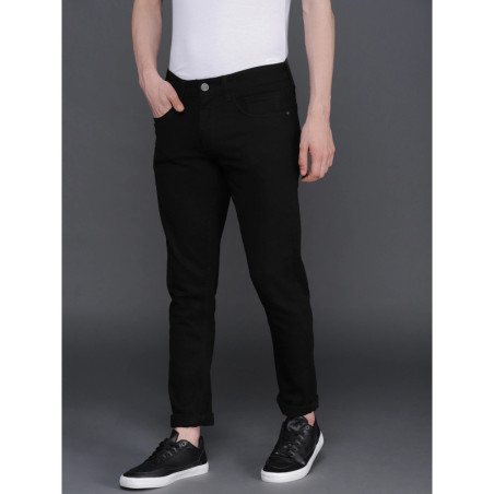 Men Black Slim Fit Mid-Rise Clean Look Stretchable Jeans