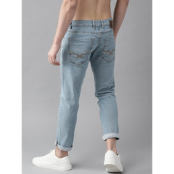 Men Blue Slim Fit Mid-Rise Clean Look Stretchable Jeans
