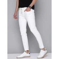 Men Off White Skinny Fit Stretchable Jeans