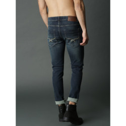 Men Navy Blue Skinny Fit Mid-Rise Clean Look Stretchable Jeans